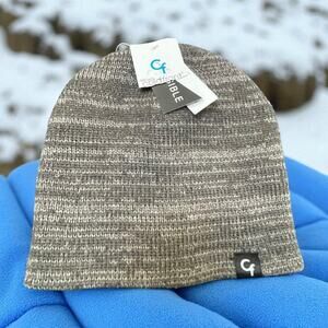 Coldfront Reversible Beanie Skull Hat Cap Knit Holiday Travel Packable Ski Snow